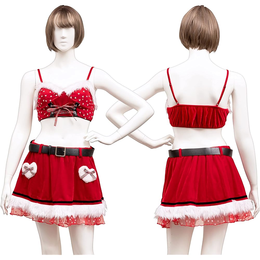 [Clear Stone] SugarWhip Love Cape Santa Cosplay Women's Red