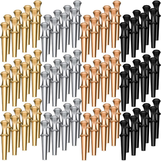 200 Pieces Metal Cribbage Board Pegs Tapered Design Cribbage Pegs 4 Colors Cribbage Pegs Fits 1/8 Hole Comes with Drawstring Storage Pouch for Cribbage Board Game