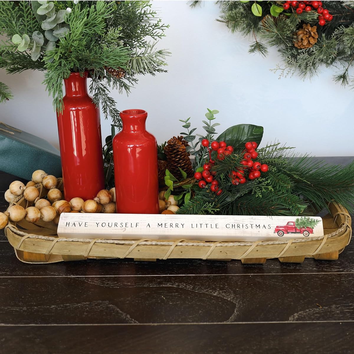 Simply Said, INC Talking Stick 16" x 1.5" Wood Sign Have Yourself a Merry Little Christmas TLK1421