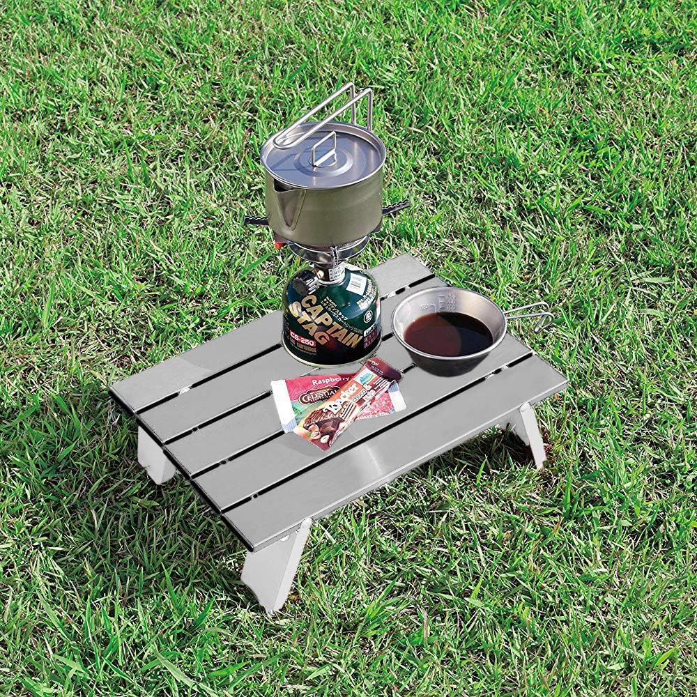 CAPTAIN STAG Outdoor Table Aluminum Roll Table Compact with Case Foldable M-3713/UC-520/UC-582