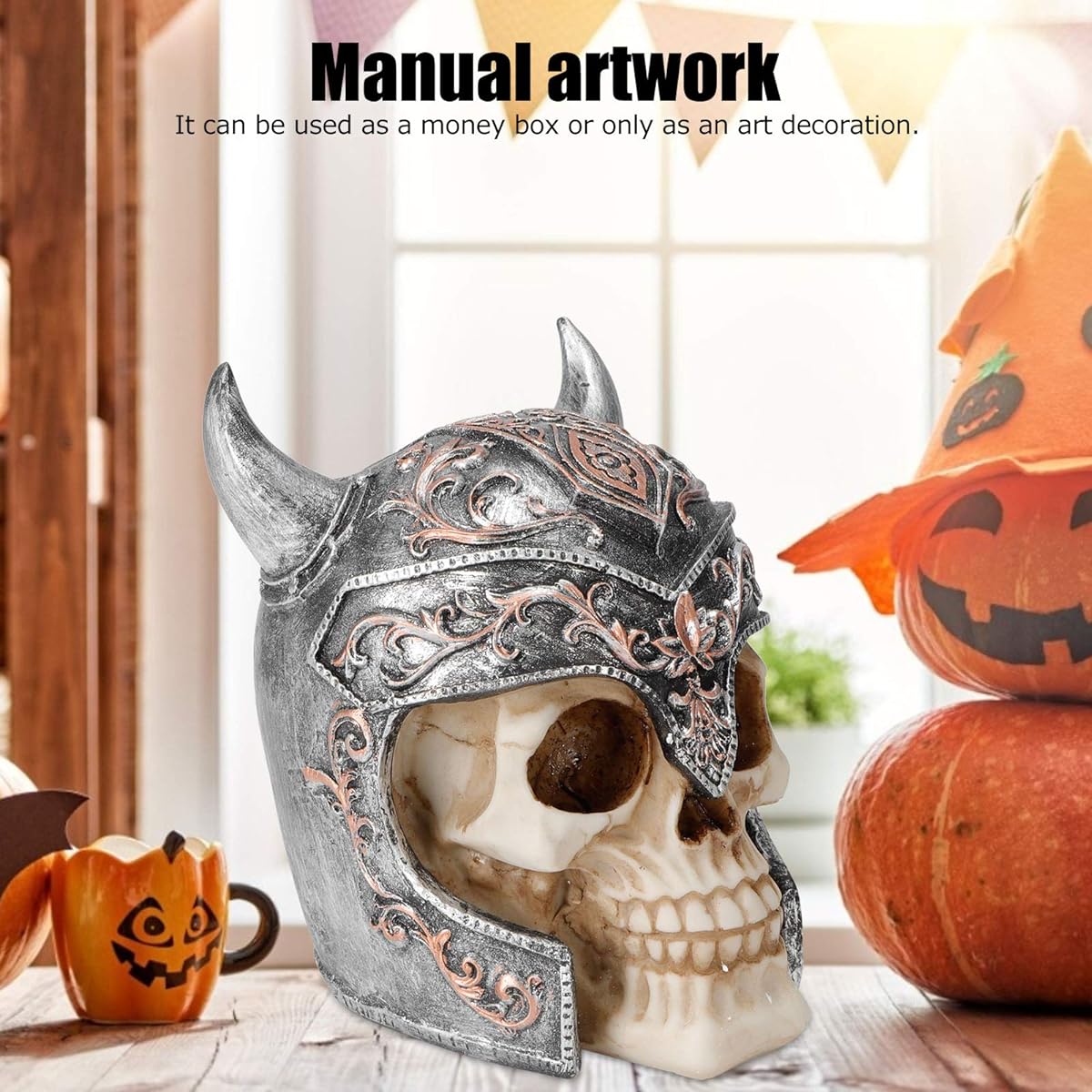 Skull Piggy Bank Skull Statue Money Box Piggy Bank Money Box Savings Bank for Adults Halloween Desk Decor