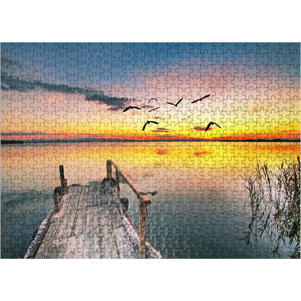 Pier in the Clouds - Premium 500 Piece Jigsaw Puzzle for Adults