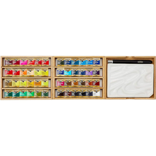 Holbein Solid Watercolor Paint Artist Pancolor PN699 48 Colors Complete Set (Urushi CUBE) 02699