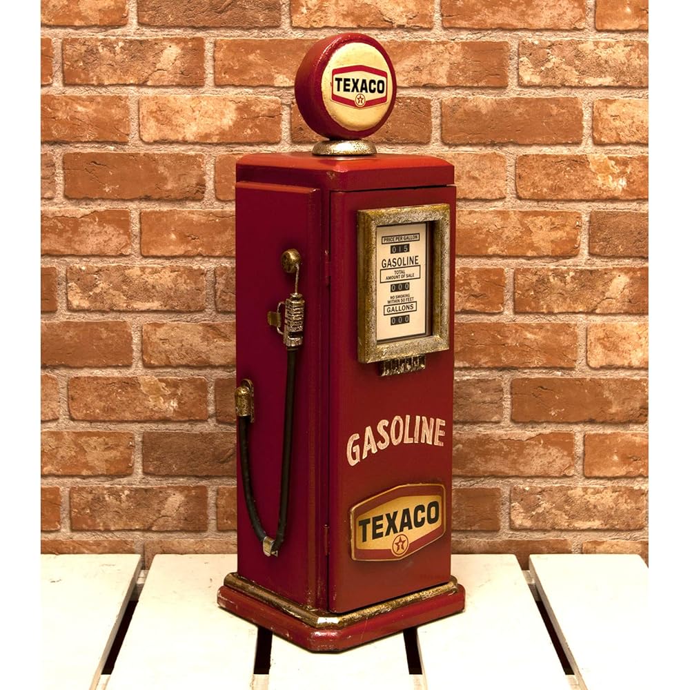 Akizuki Boeki TEXACO W19×D16.5×H53.5cm Gas Pump Multi Cabinet 203MS3236S