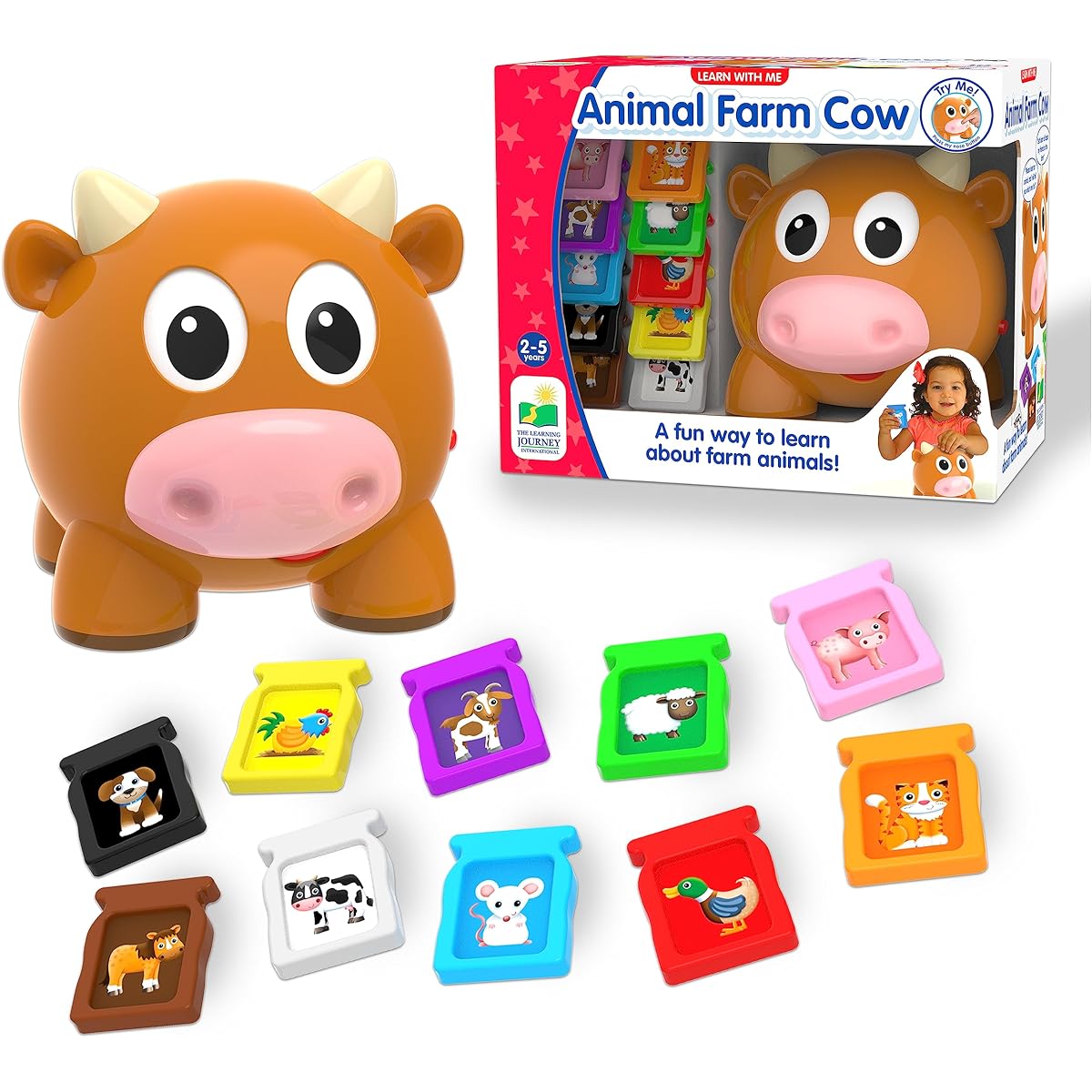 The Learning Journey Learn With Me - Animal Farm Cow English Toy Educational Toy Present