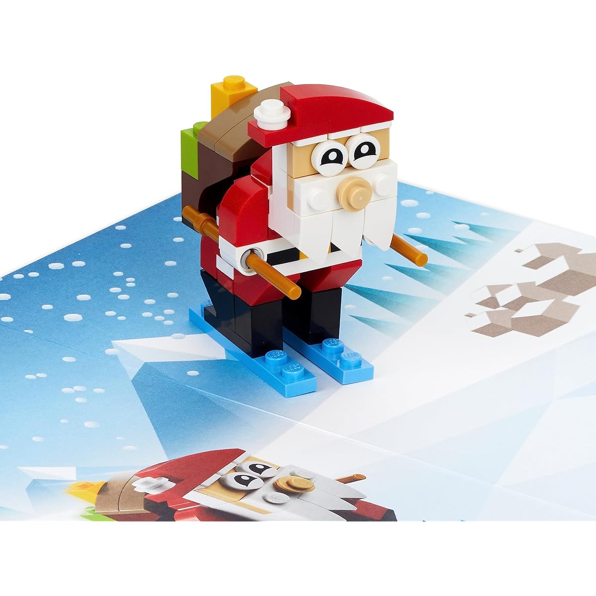 Hallmark LEGO Christmas Card for Kids (Ski Santa Building Kit)