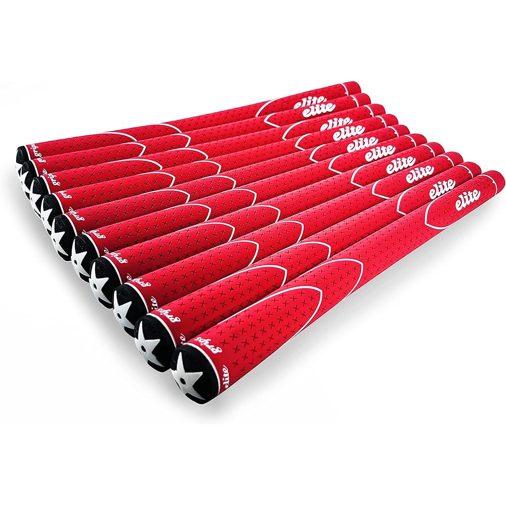 elitegrips Golf Grips X360 M60 Set of 10 Red with Backline