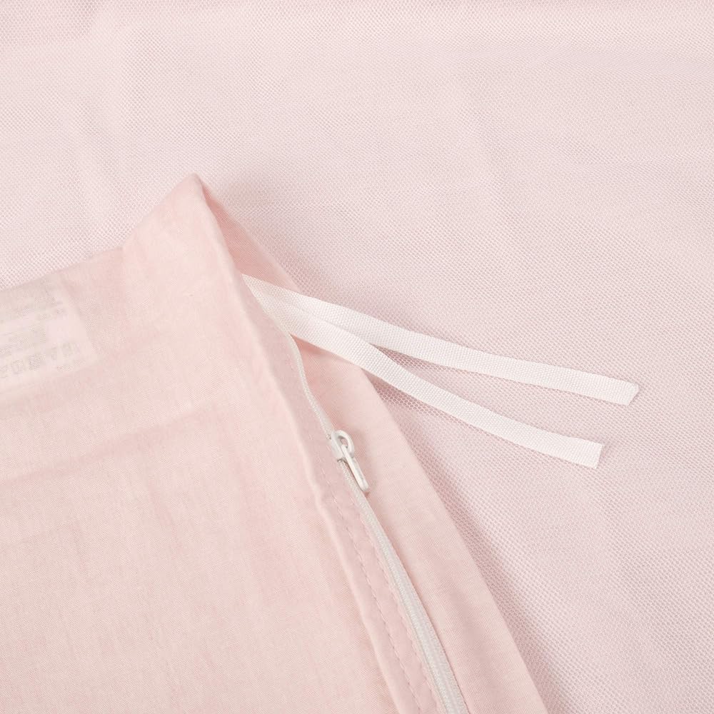 Nishikawa [Nishikawa] Free Selection, 100% Cotton Duvet Cover, Double Pink, Excellent Absorbency, Soft Texture, Full Opening Zipper, Easy to Put In and Out of Comforter, With Loops to Prevent Slips,