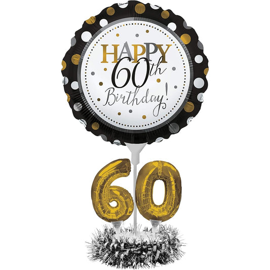 (Happy 60th Birthday) - Balloon Centrepiece Kit