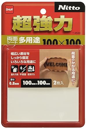 Nitoms Super Strong Double-Sided Sheet, Multi-Purpose, 100mm x 100mm T4544, 10 Rolls