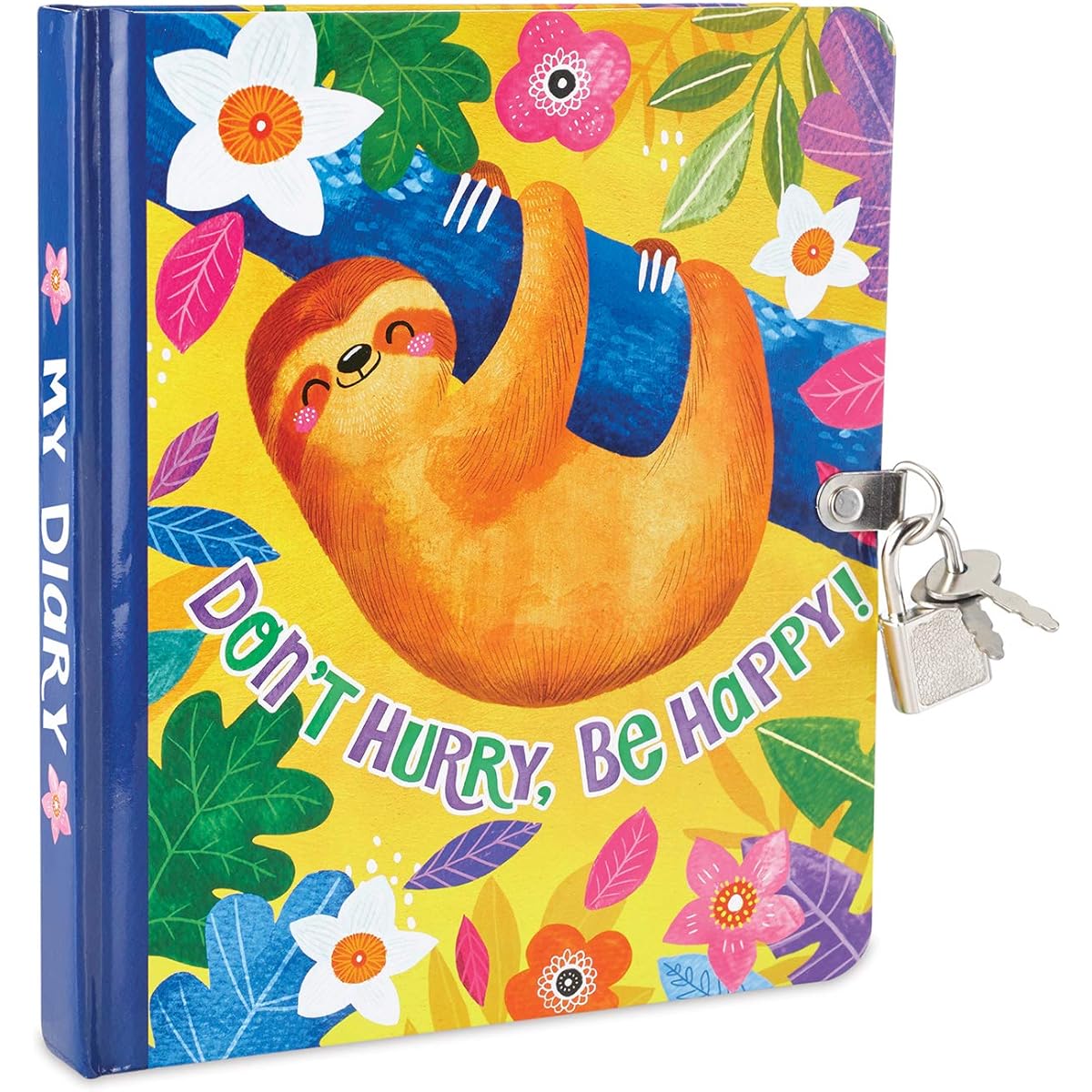 Peaceable Kingdom Happy Sloth Diary with Lock and Key