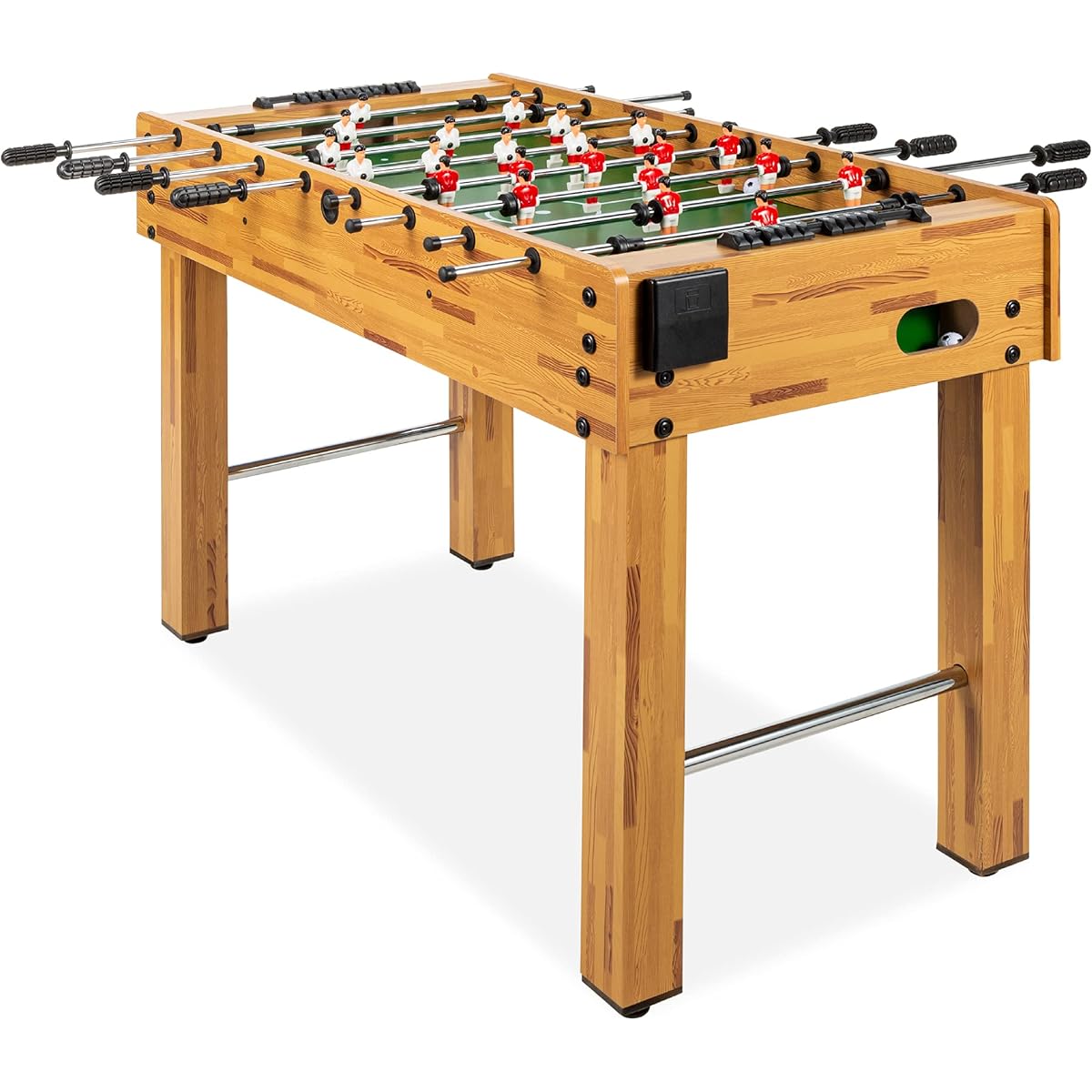 Best Choice Products 48" Competition Size Foosball Table with 2 Balls and 2 Cup Holders, Natural