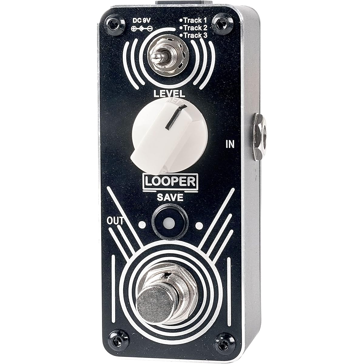 Sondery Triple Looper Pedal Access to upload/download music files from 3 tracks with included USB cable 30 minutes loop time for each track Loop Pedal Unlimited Overdubs Undo/Redo Mini Size