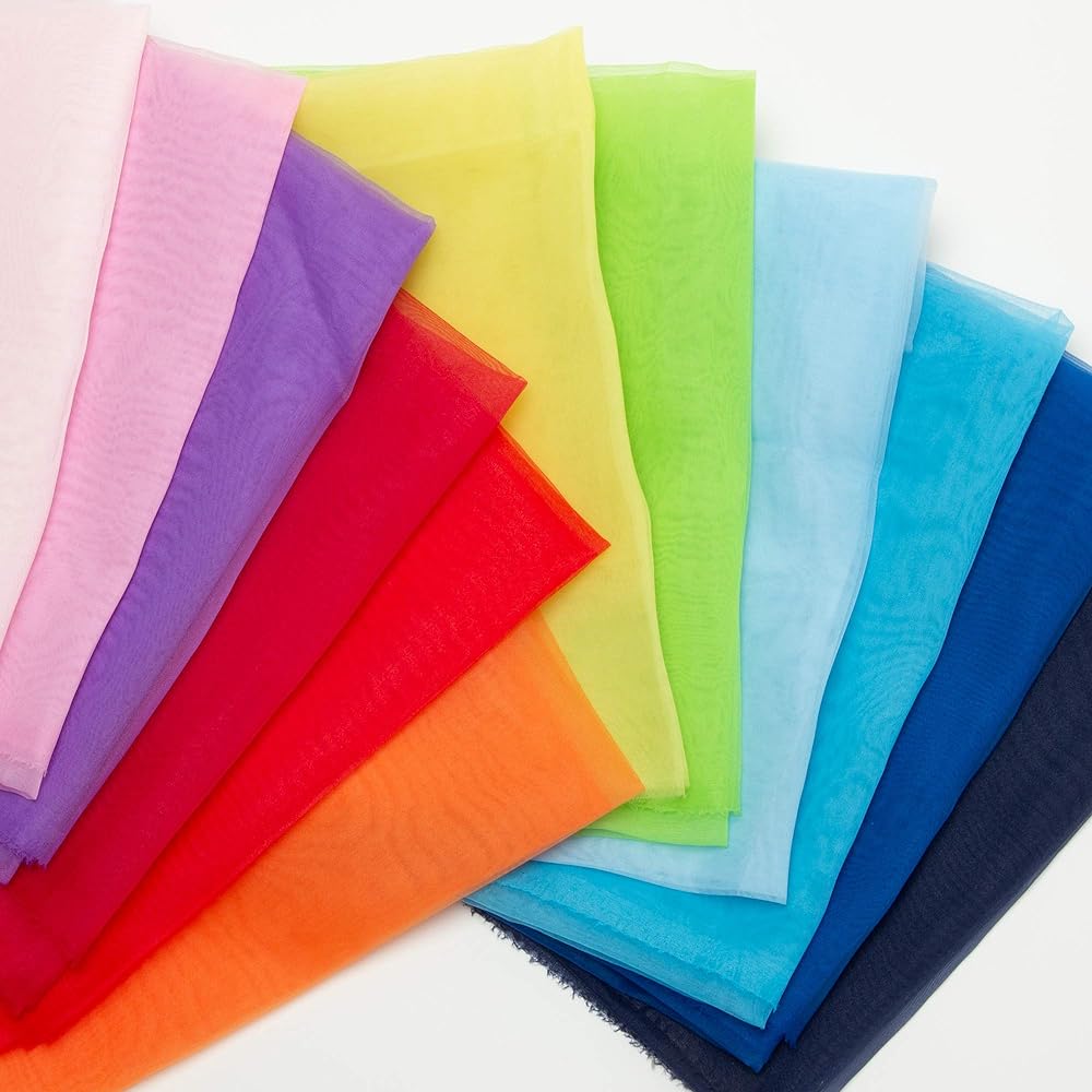 Cosmo Textile Polyester Organdy Fabric Width 112cm x 10m Cut Cut Red DD391-246-10M Crafts/Handmade Supplies