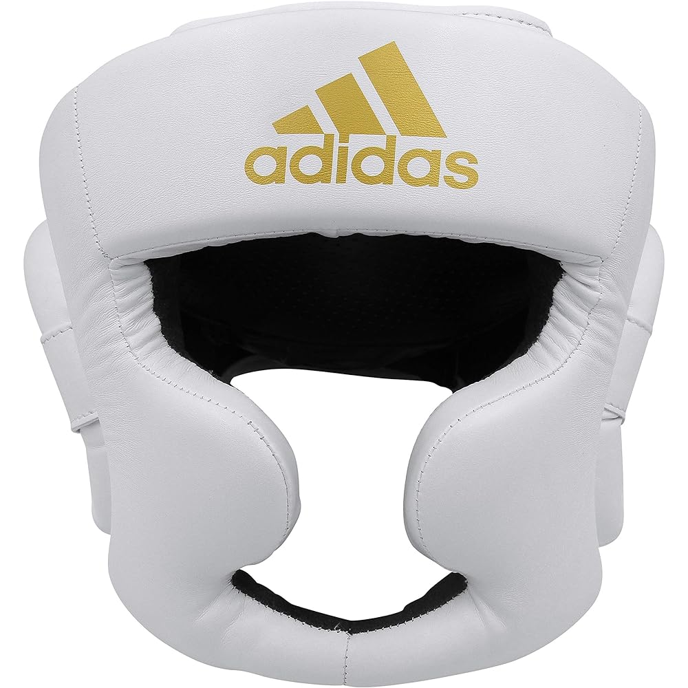 adidas Uni Speed Full Face Boxing Gym Sparring Training Head Guard Protector White XL
