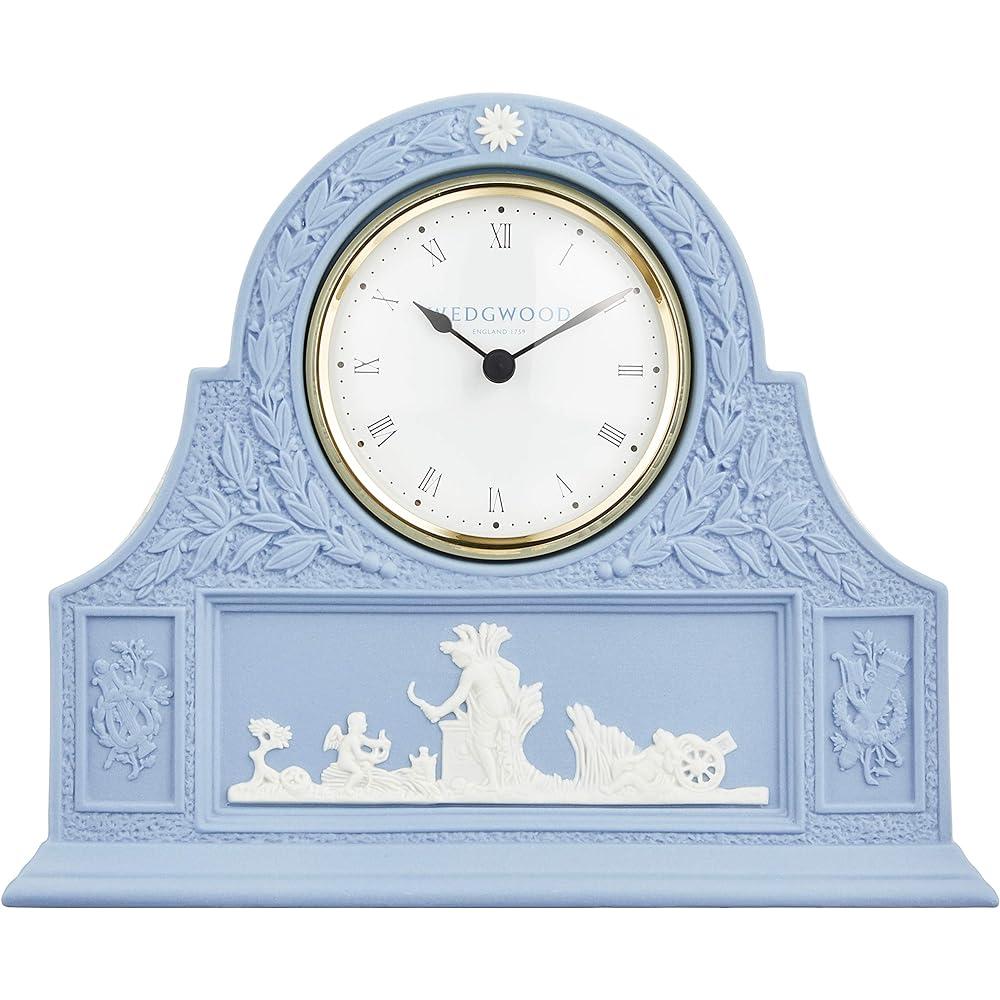 [Regular Imported Product] Wedgwood Jasper Pale Blue Mantle Clock Wedding Gift Present 51410000754