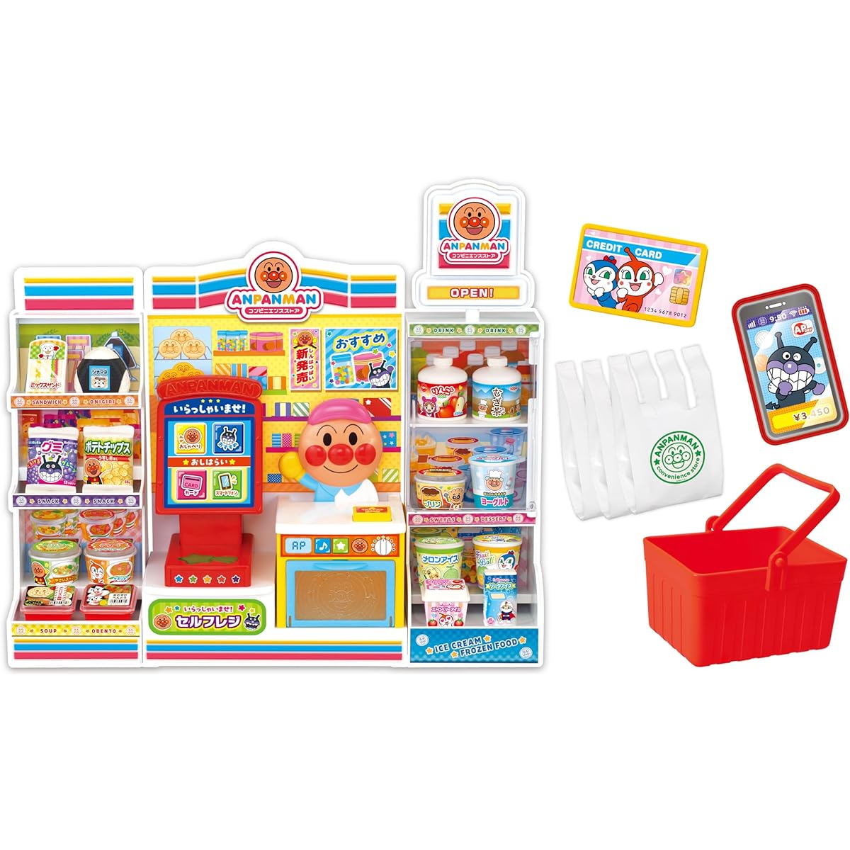 SEGA FAVE Anpanman Shopping at the Self-Checkout! Anpanman Convenience Store with Lots of Talk
