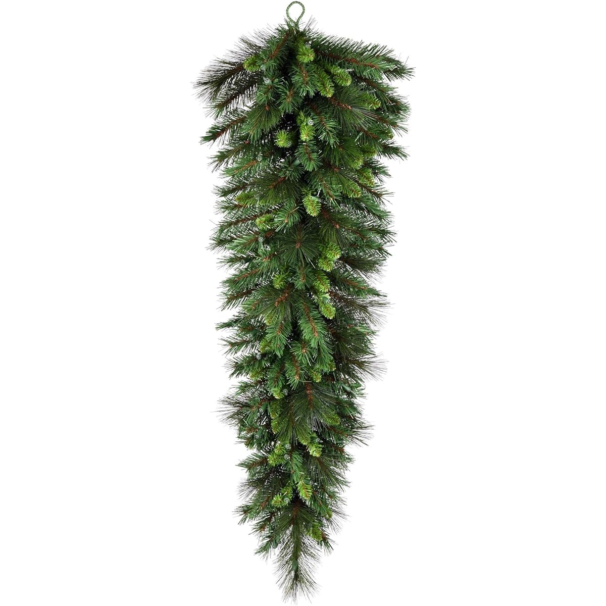 Vickerman 36" Bangor Mixed Pine Artificial Christmas Teardrop with Clear Duralite Incandescent Mini Lights - Faux Pine Christmas Teardrop - Seasonal Indoor Wall Decor