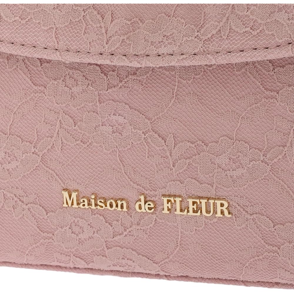 [Maison de Fleur] Handbag Lace Ribbon Pearl Beauty Lap Bag