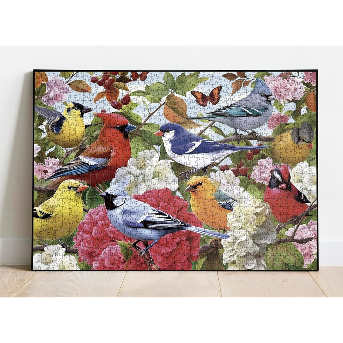 Bird Puzzle for Adults 1000 Pieces Flower Jigsaw Puzzle with Animals Nature Garden Puzzle for Adults Over 1000 Pieces