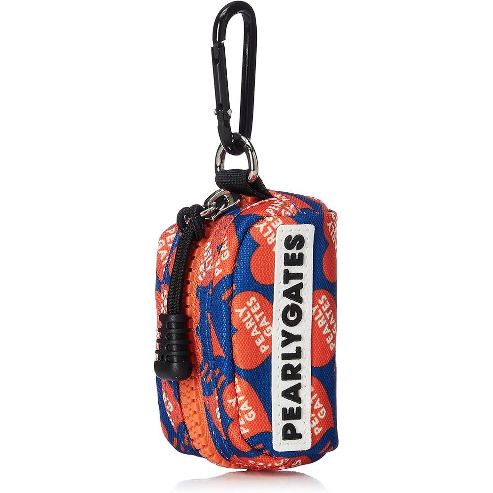 [Pearly Gates] Ball pouch [Pop heart pattern] (carabiner hook specification) / Golf accessory case / 053-2184405 111_Blue base