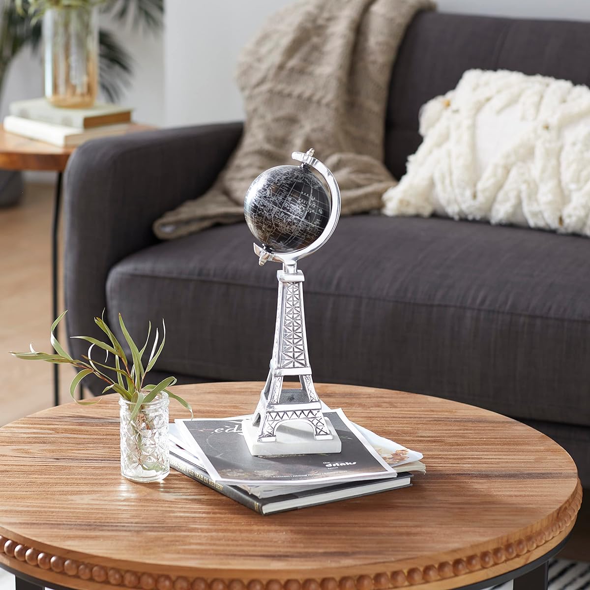 [Deco 79]Deco 79 Aluminum Marble Globe, 4 x 14 28493 [Parallel import goods]