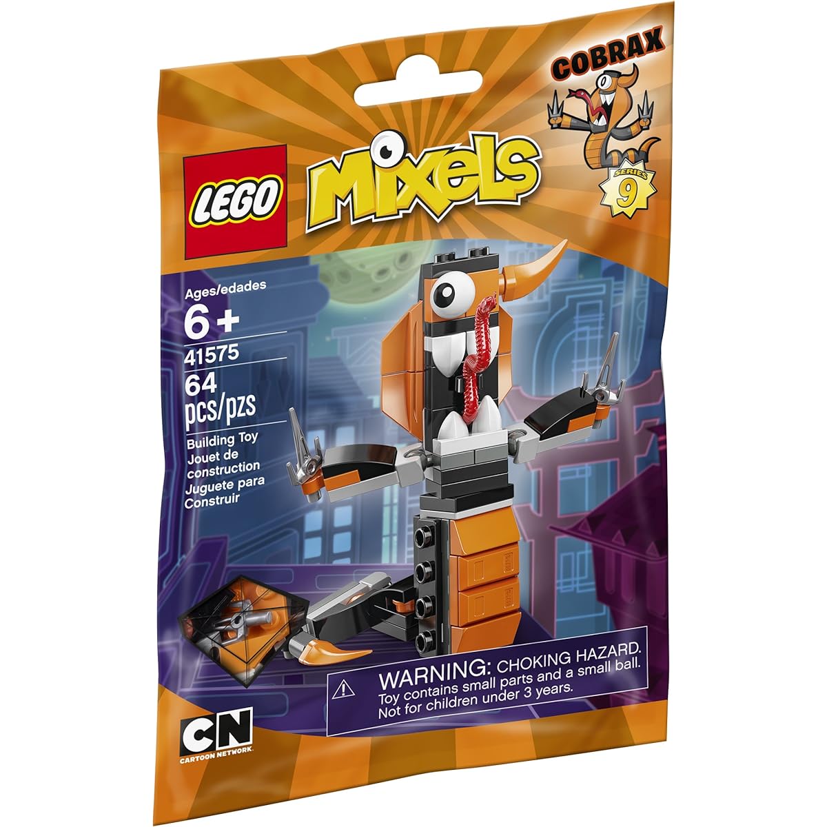 LEGO Mixels Cobrax Building Kit 64 Pieces 41575
