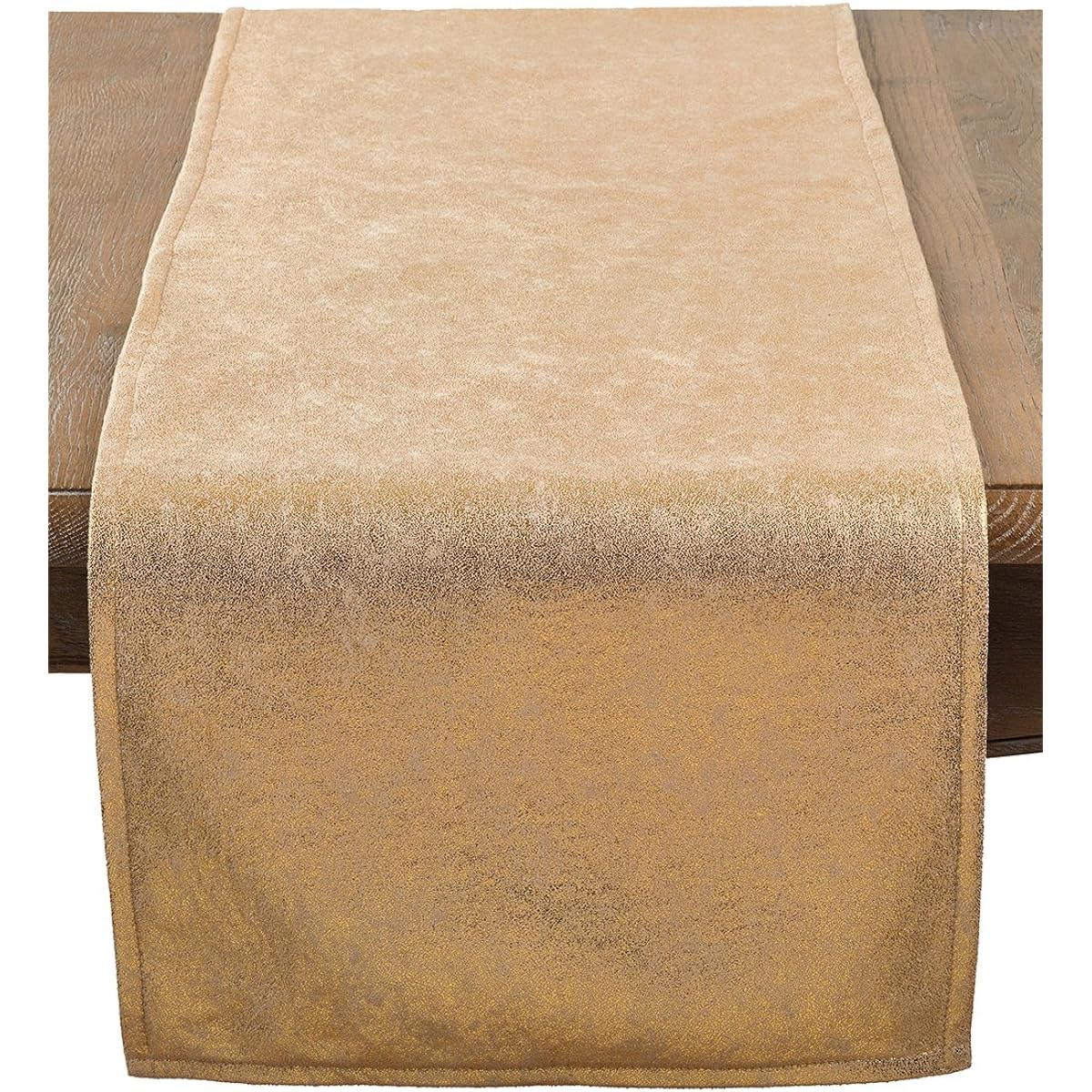 SARO LIFESTYLE Gold Shimmering Table Runner 15" x 72" Rectangle