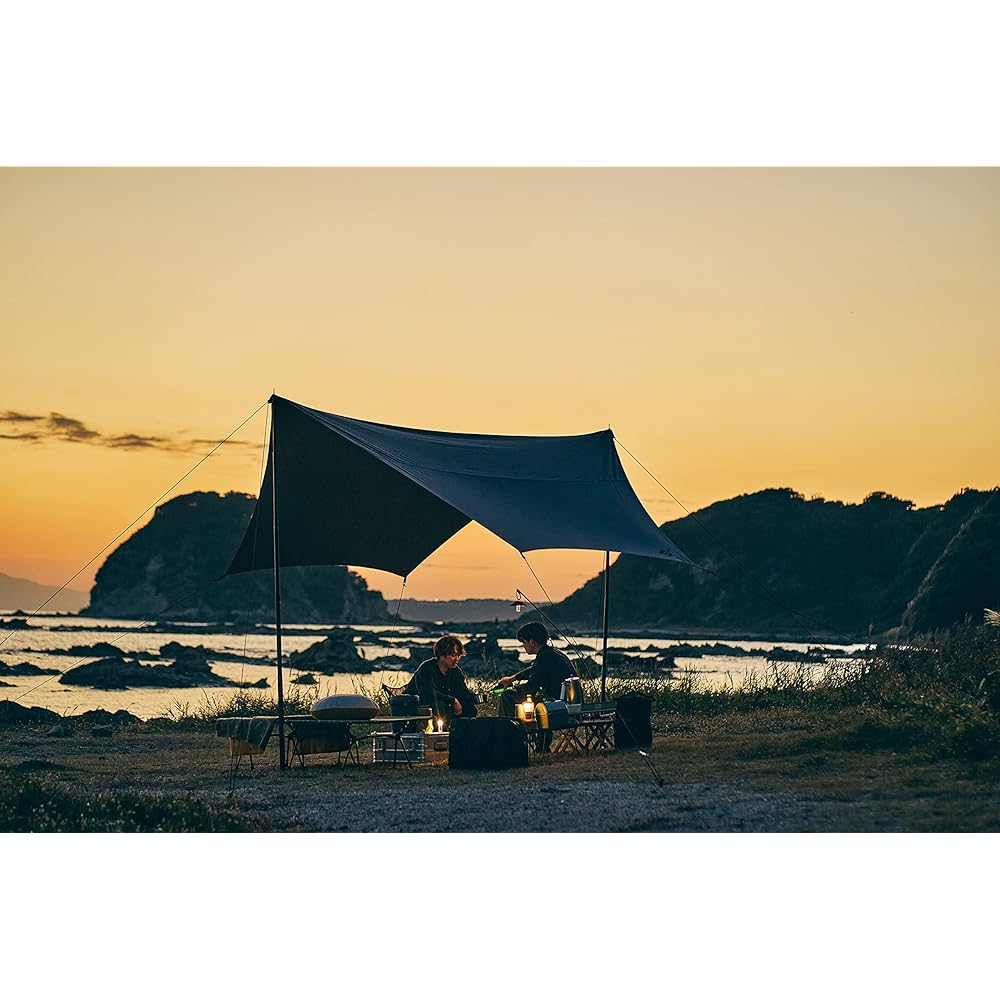 TOKYO CRAFTS Macaon TC Tarp Hexa Shape Gray TC Material Sun Shade 4m x 4m Bonfire Camping