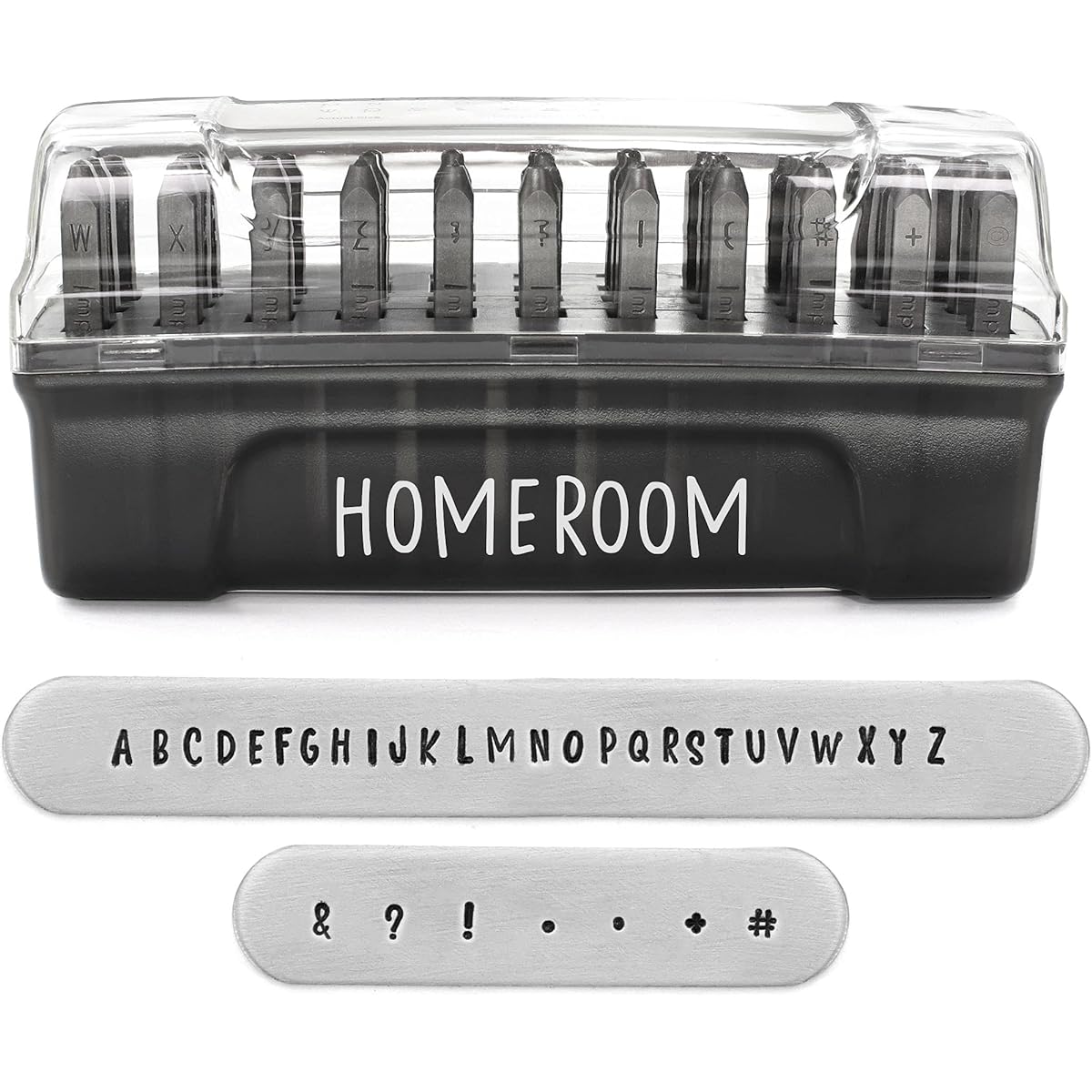 ImpressArt - Signature Homeroom Metal Letter Stamp Set Uppercase (3mm) Soft & Hard Metal Professional Quality Stamps for Hand Stamping and Jewelry Making