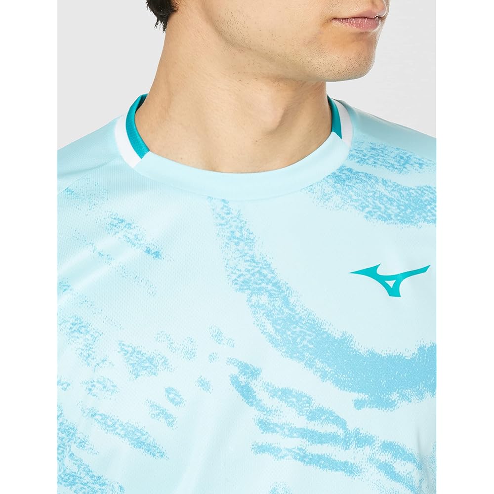 [Mizuno] Badminton Wear Game Shirt Short Sleeve Sweat Absorbent Quick Drying 72MAA002