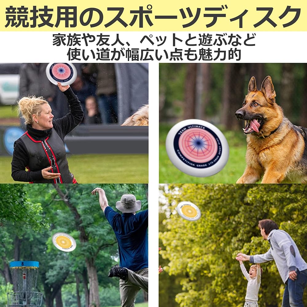 ABINECS Sports Disc (Set of 2 Colors) Approx. 175g Frisbee Competition Flying Outdoor Camping Beach Backyard Lawn