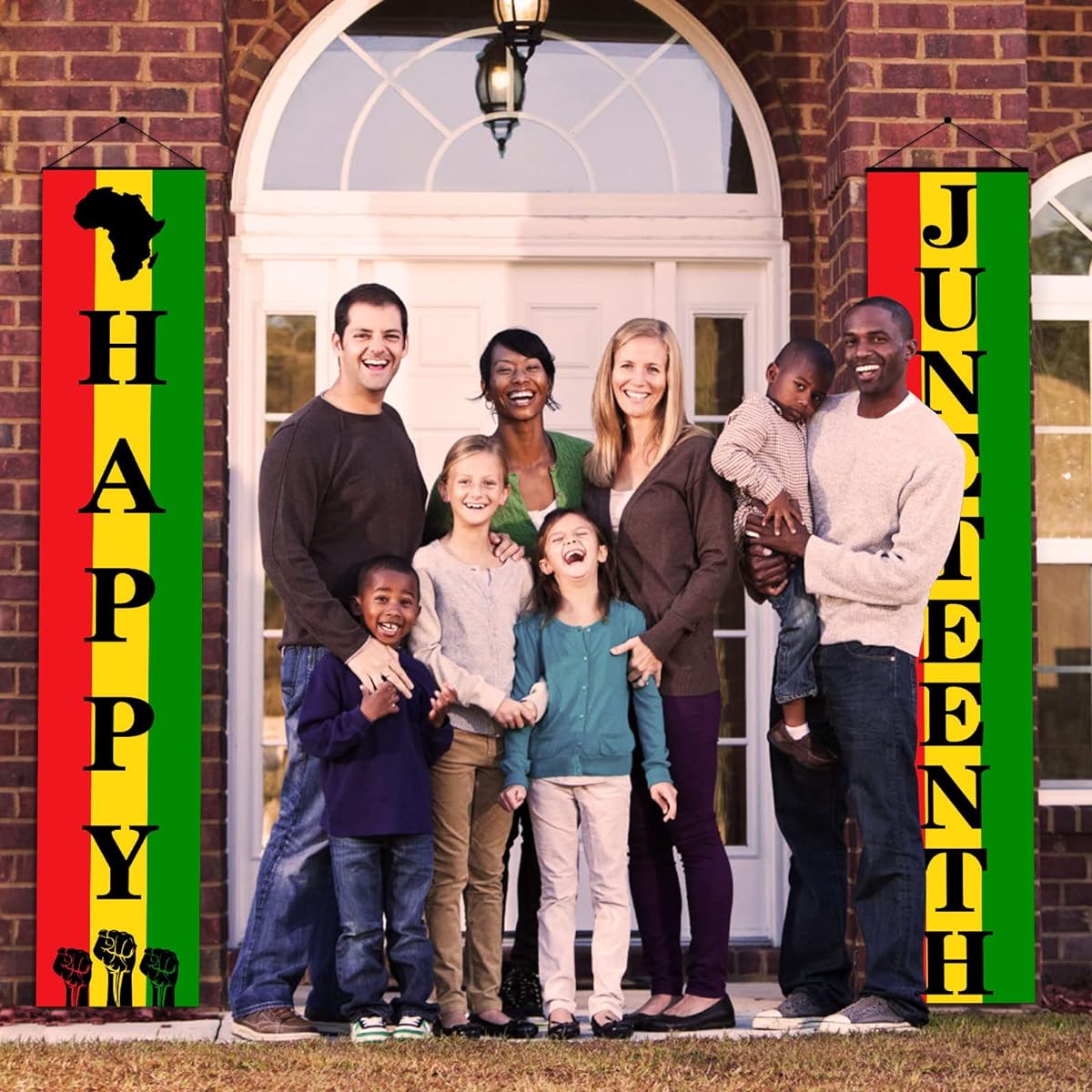 Happy Juneteenth Porch Banner Decoration June 19th Freedom Day Africa American Independence Day Party Supplies