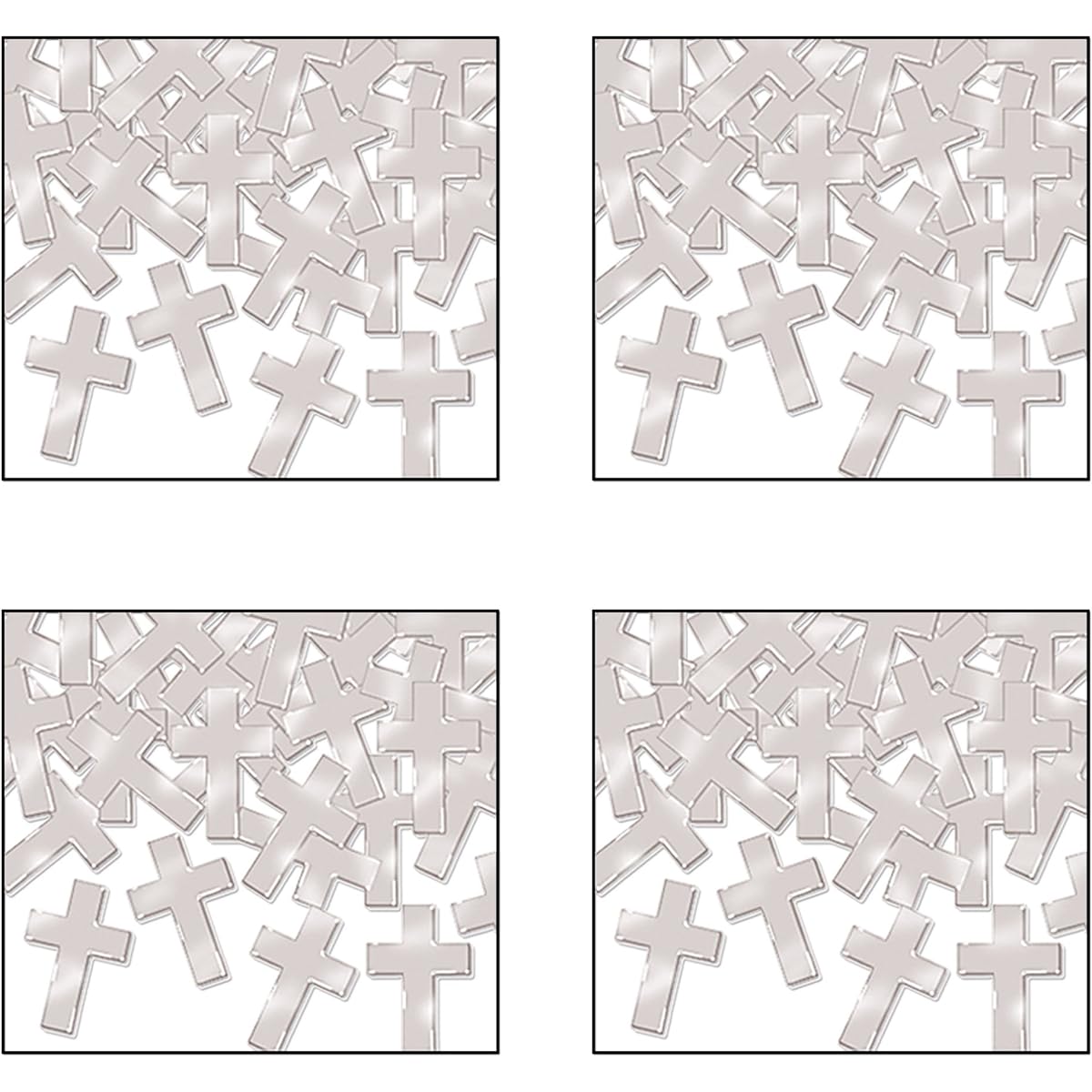 Beistle Silver Fanci-Fetti Crosses Silver S50619SAZ4