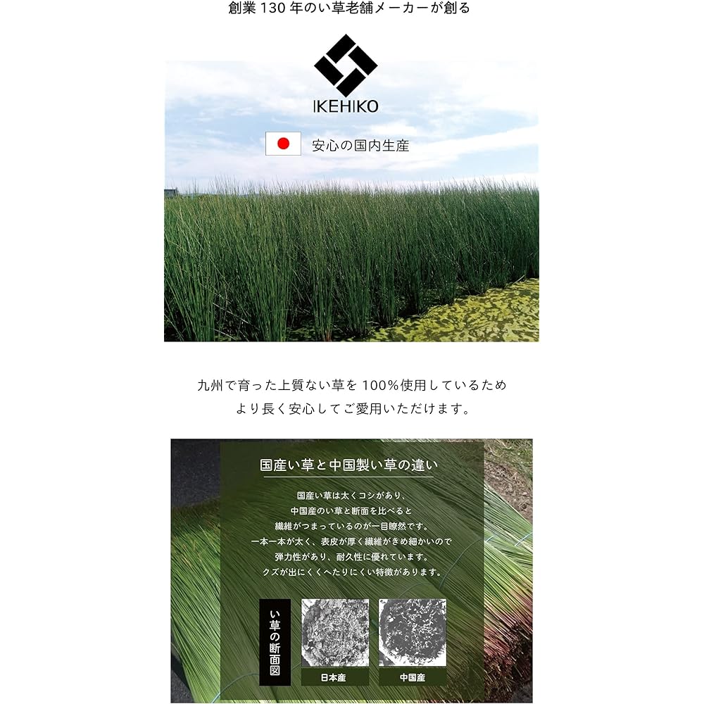 Ikehiko Corporation Purely Domestic Free Mat "Kotori" Navy Approx. 70 x 180cm 7538259 Single
