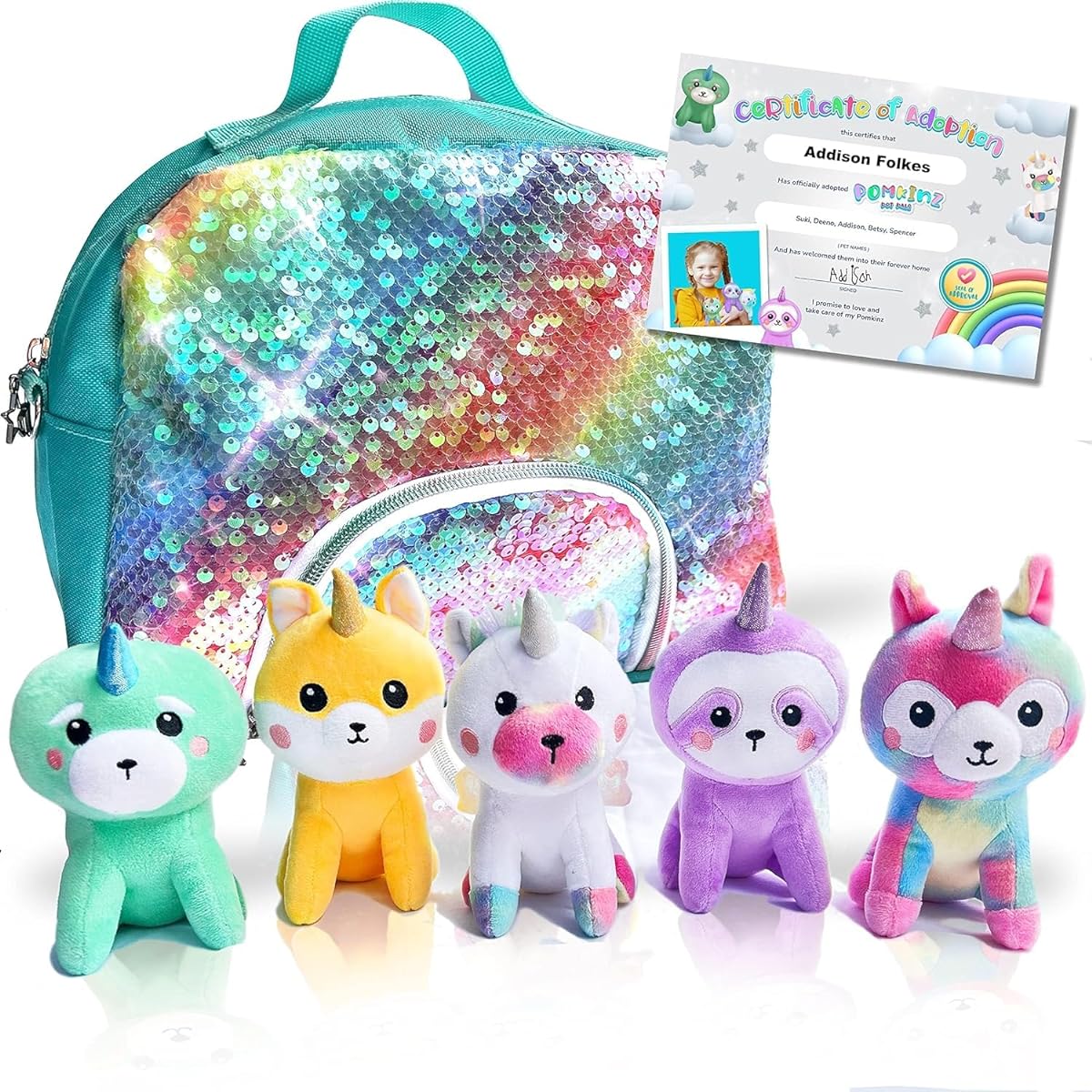 Unicorn Gifts for Girls, Unicorn Plush Toys, Unicorn Toys for Girls, Girls Ages 3, 4, 5, 6, 7, 8, Little Girls Toys, Stuffed Animals, Plush Toys, Rainbow Toys, Wallets, Gifts for Little Girls