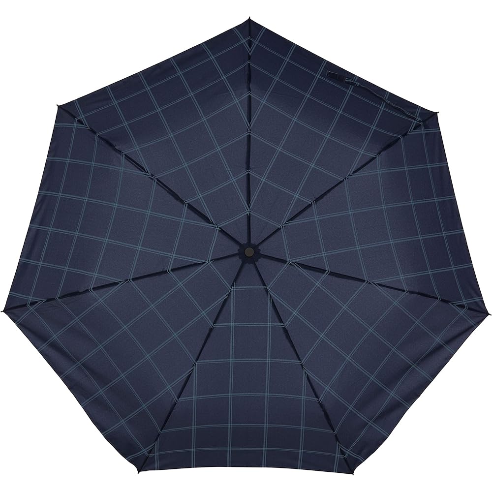 [Moonbat] Fulton [Automatic Open/Close Folding Umbrella] FULTON Men's Automatic Open/Close Folding Umbrella Check Navy Men's Navy Blue Japan F (FREE Size)