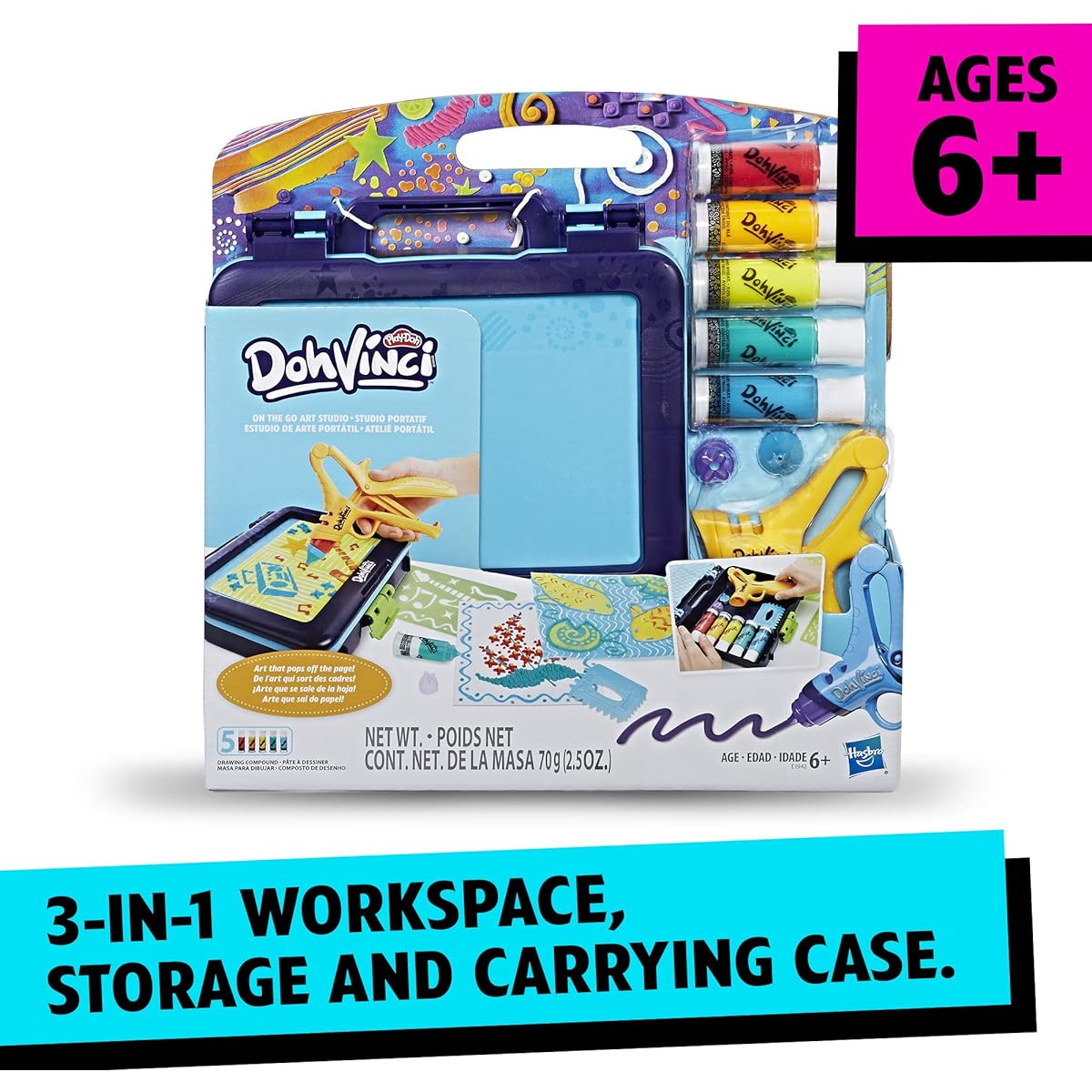 Hasbro - Play-Doh DohVinci On The Go Art Studio