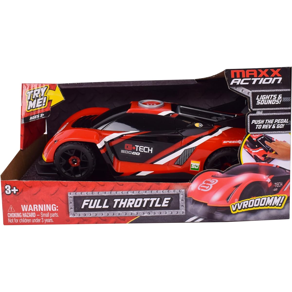 Sunny Days Entertainment MAXX Action Real Light & Sound Full Throttle Car