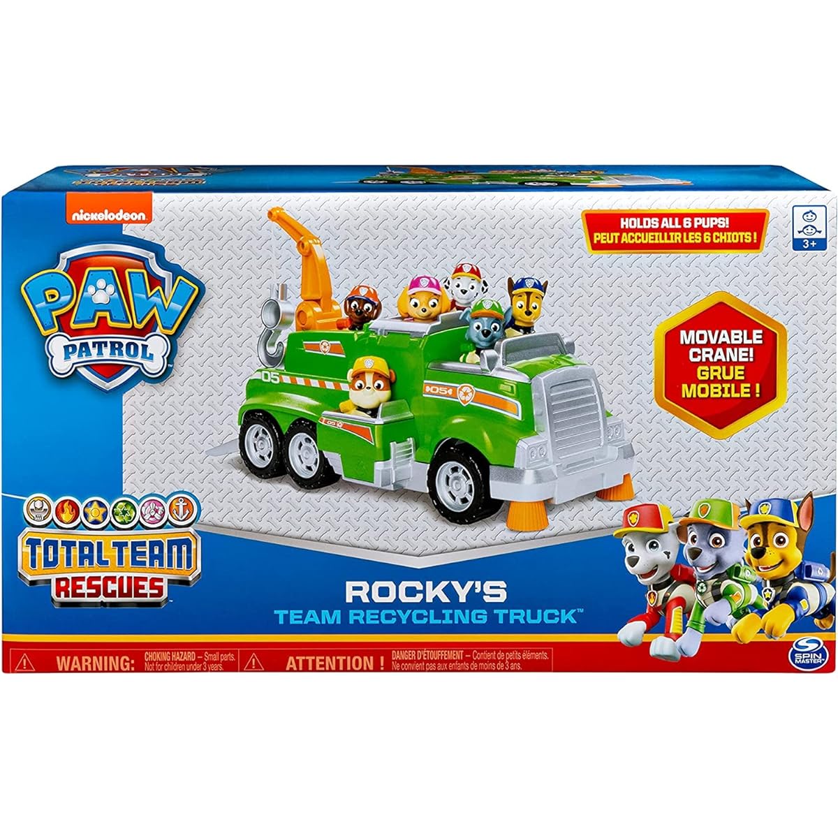 Paw Patrol Toy Rocky Total Team Rescue Recycled Truck [Parallel Import]