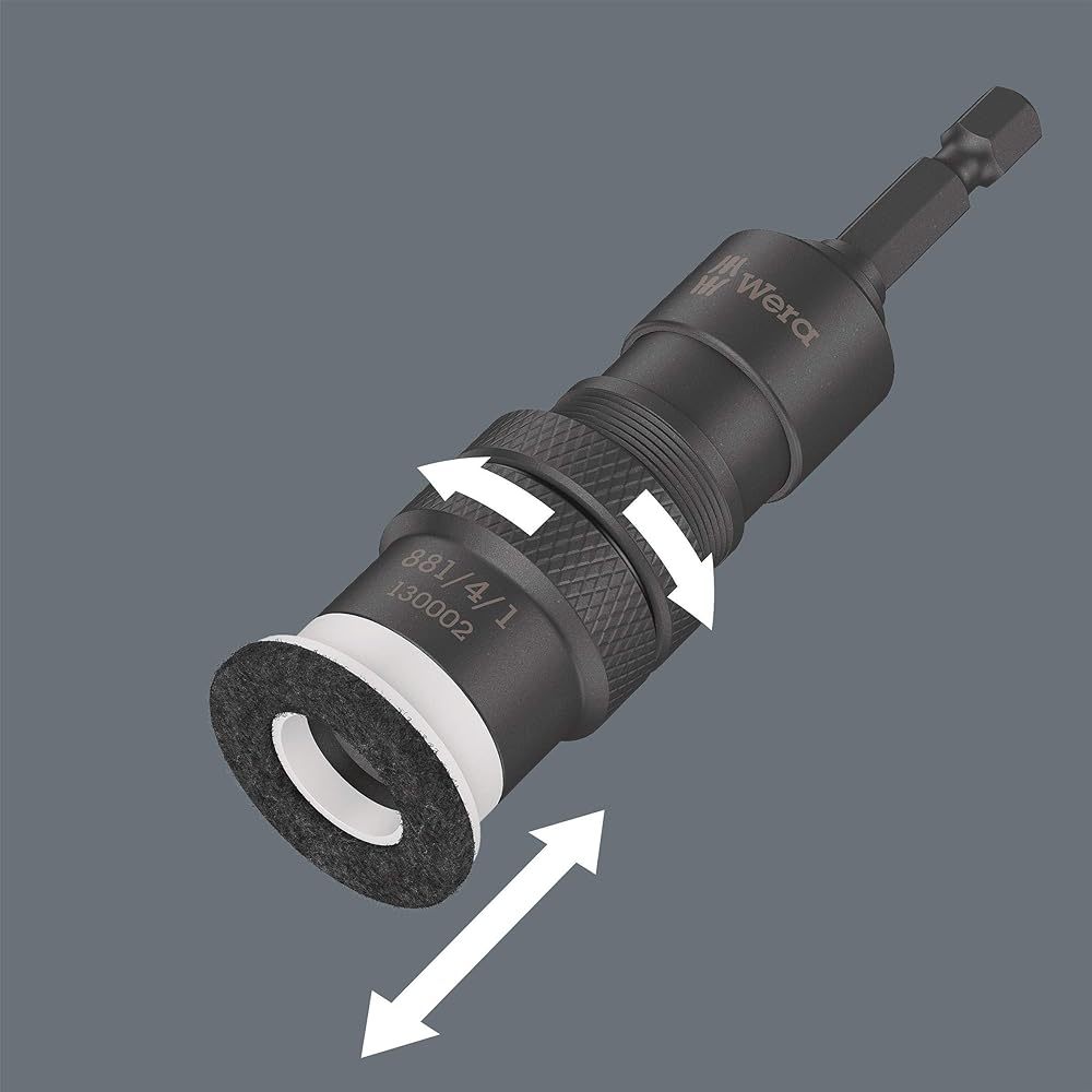 Wera 05130002001 | Bit holder Adapter that can adjust screw depth 881/4/1 SB 3-piece set [Regular Japanese import product]