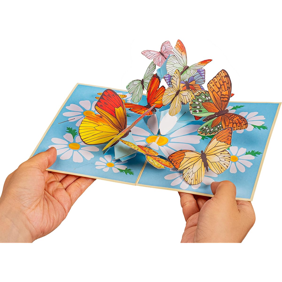 Pop of Art 3D Spring Butterflies Pop Up, For All Occasions, Birthday, Mother's Day, Valentine's Day, Thank You, Get Well or Just Because - 5" x 7" Cover