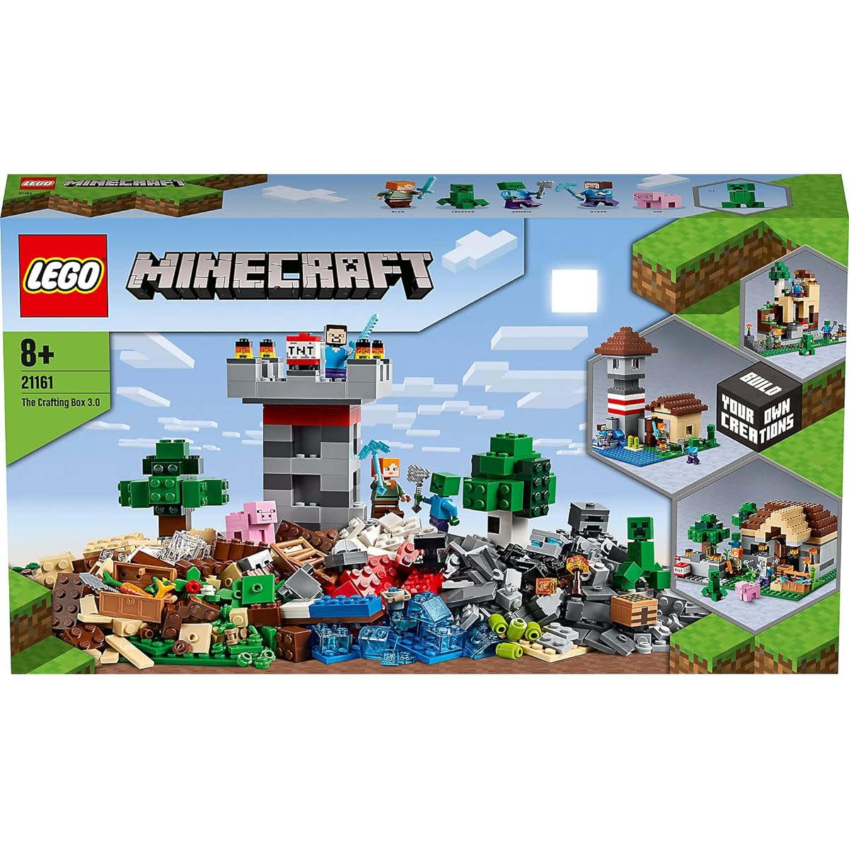 LEGO Minecraft Craft Box 3.0 21161 Toys, Blocks, Gifts, Video Games, Boys, Girls, Ages 8 and Up