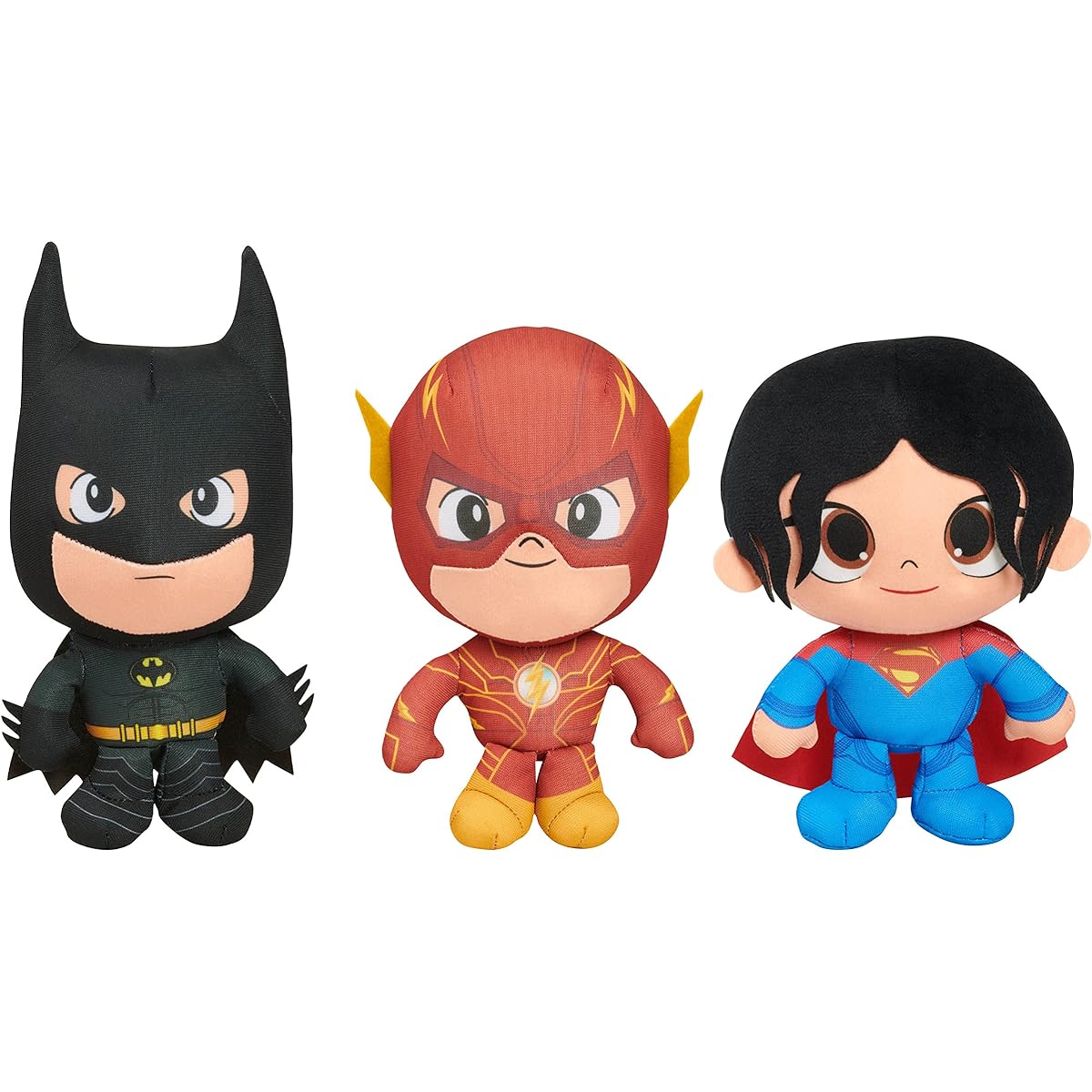 Just Play Flash the Small Plush Set Batman Supergirl 7" Plush Movie Kids Toys Ages 3+ Basket Stuffers Small Gifts