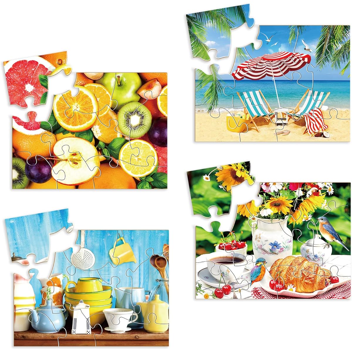 Wooden Puzzle Set of 9 Large Elderly Dementia Alzheimer's Adult Activity Gift Game Toy 4 Styles