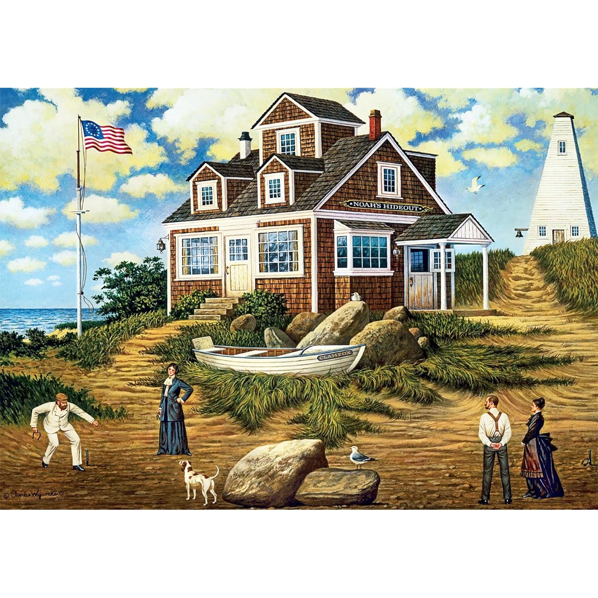 Buffalo Games - Charles Wysocki - Fun Day on Sparkhawk Island - 500 Piece Jigsaw Puzzle