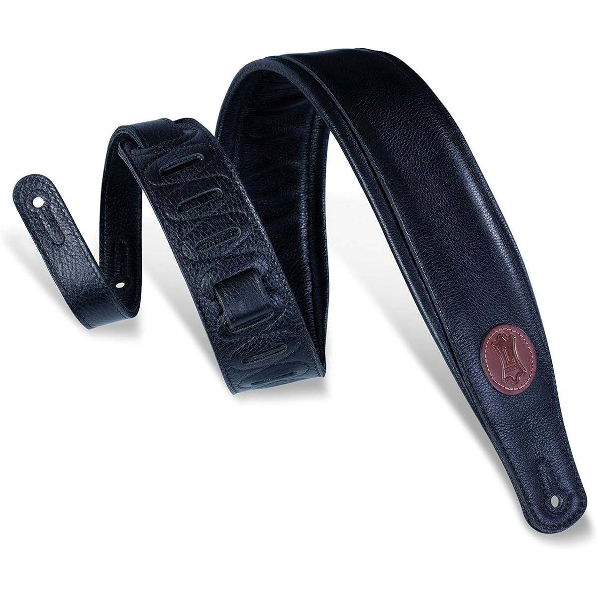 Levy's Leathers Garment Leather Guitar Strap Extra-Long MSS2-XL-BLK