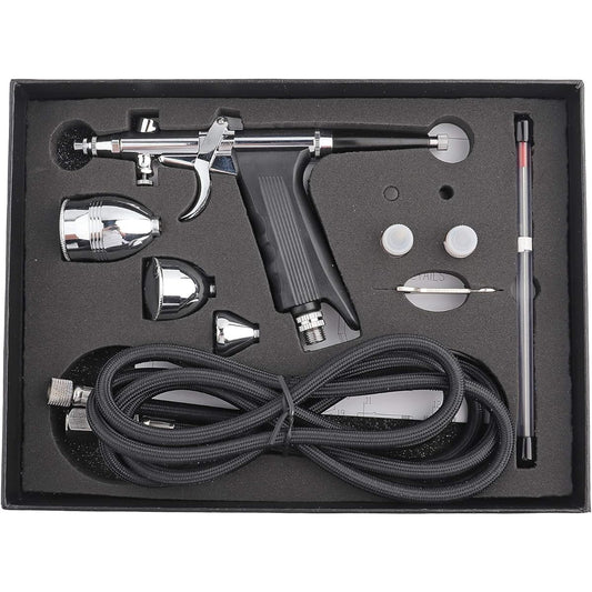 HEEPDD Airbrush Professional Trigger Airpaint Control Gun Airbrush Set Kit Cosmetic Makeup Model Body Car Paint