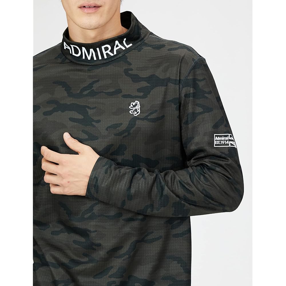 Admiral Golf ADMA297 Men's Golf Shirt Camouflage High Neck Shirt