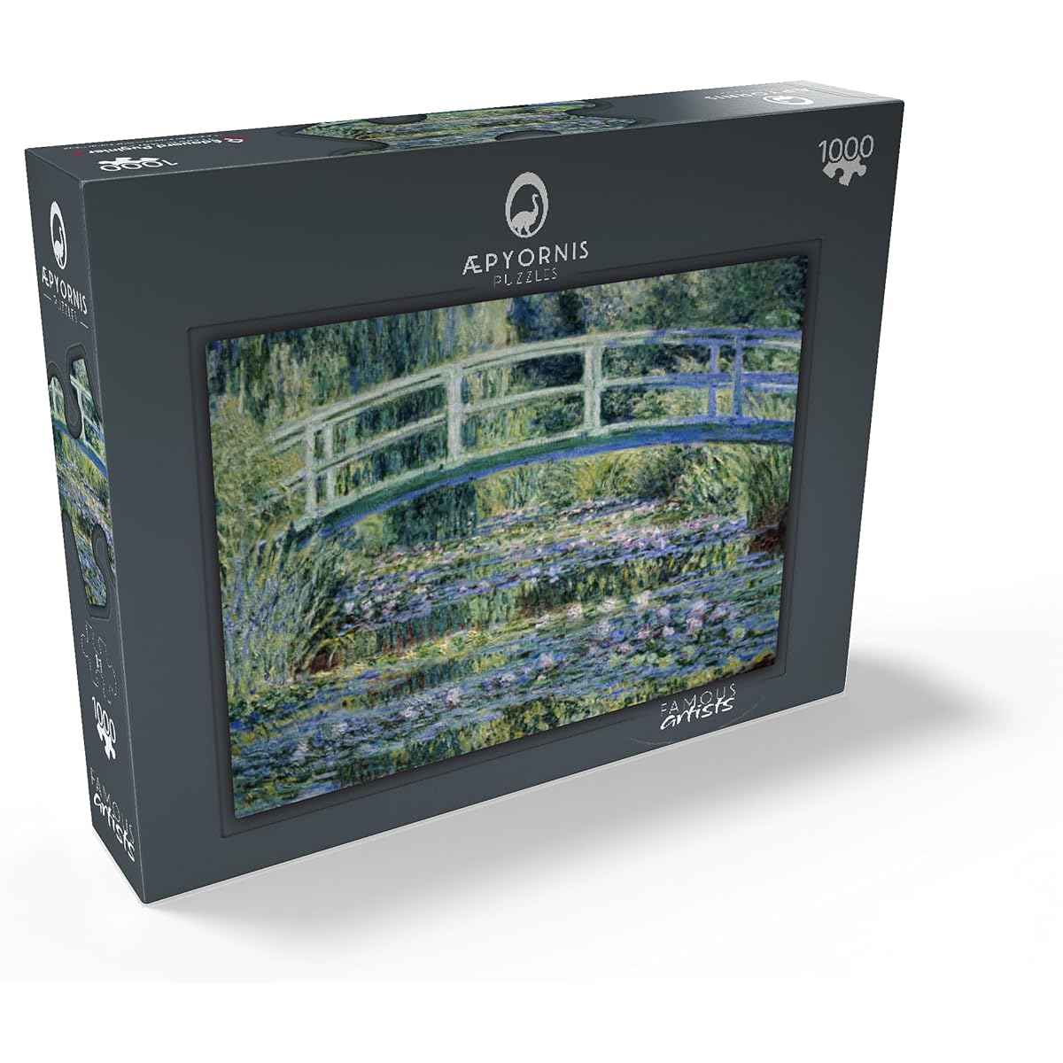 Claude Monet Water Lilies and Japanese Bridge 1899 - Premium 1000 Piece Jigsaw Puzzle for Adults